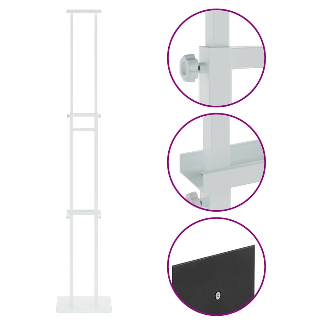 Messestände 2 pcs Weiß 30 x 24 x 208 cm Eisen