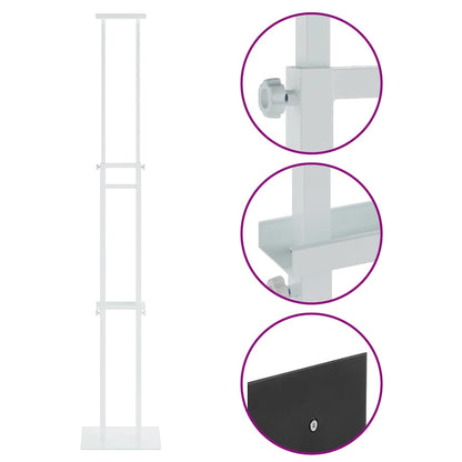 Messestände 2 pcs Weiß 30 x 24 x 208 cm Eisen