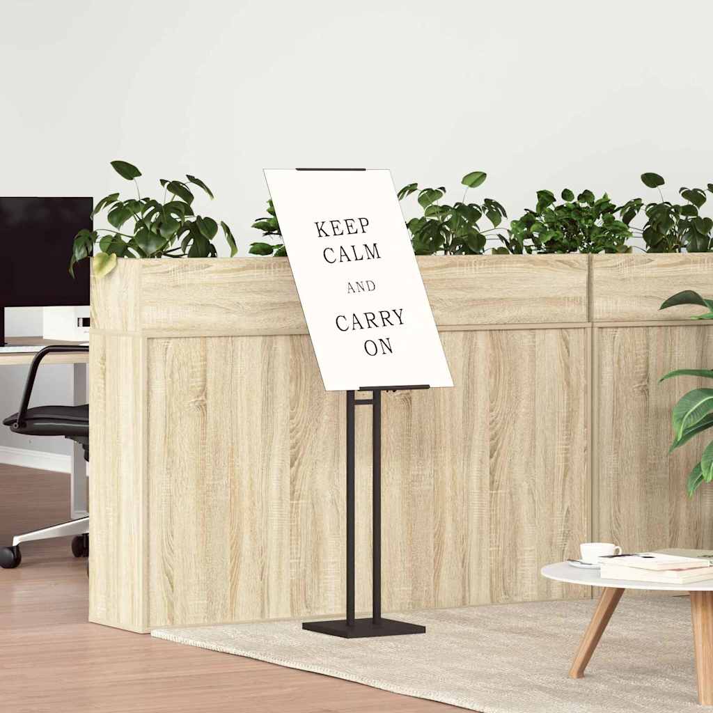 Messestände 2 pcs Schwarz 26,5 x 26,5 x 127 cm Stahl