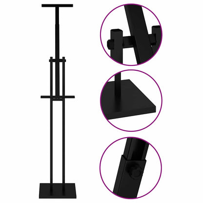 Messestände 2 pcs Schwarz 26,5 x 26,5 x 127 cm Stahl