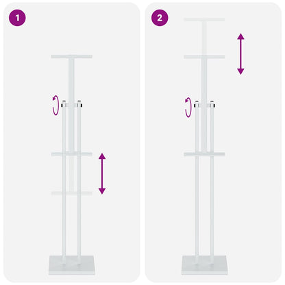 Messestände 2 pcs Weiß 26,5 x 26,5 x 127 cm Stahl