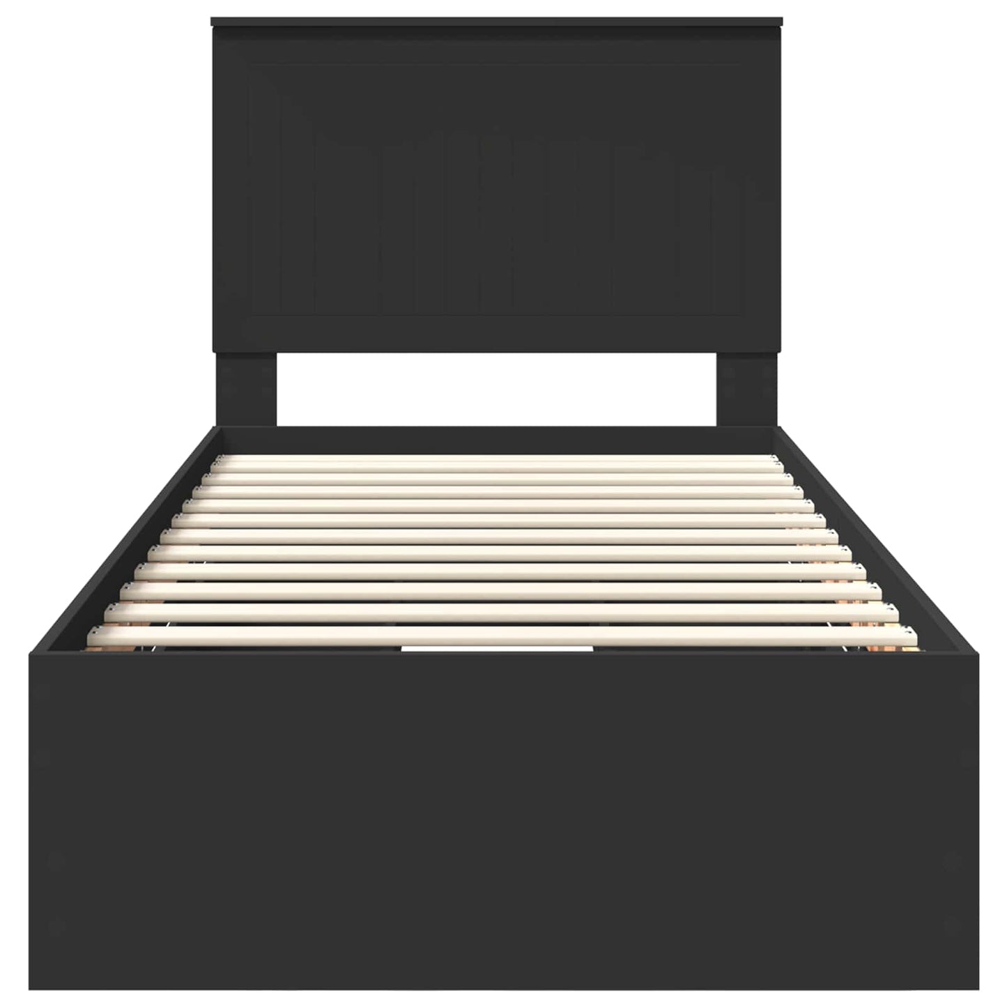 Bettrahmen mit Schubladen Schwarz 90 x 200 cm Ingenieurs Holz
