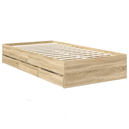 Bettrahmen Sonoma-Eiche 90 x 200 cm Ingenieurs Holz