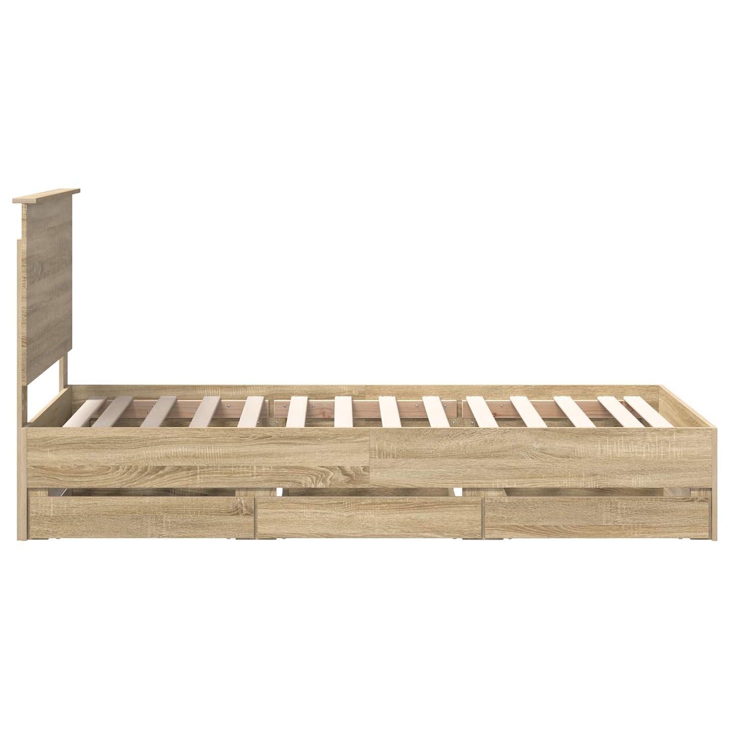 Bettrahmen Sonoma-Eiche 90 x 200 cm Ingenieurs Holz