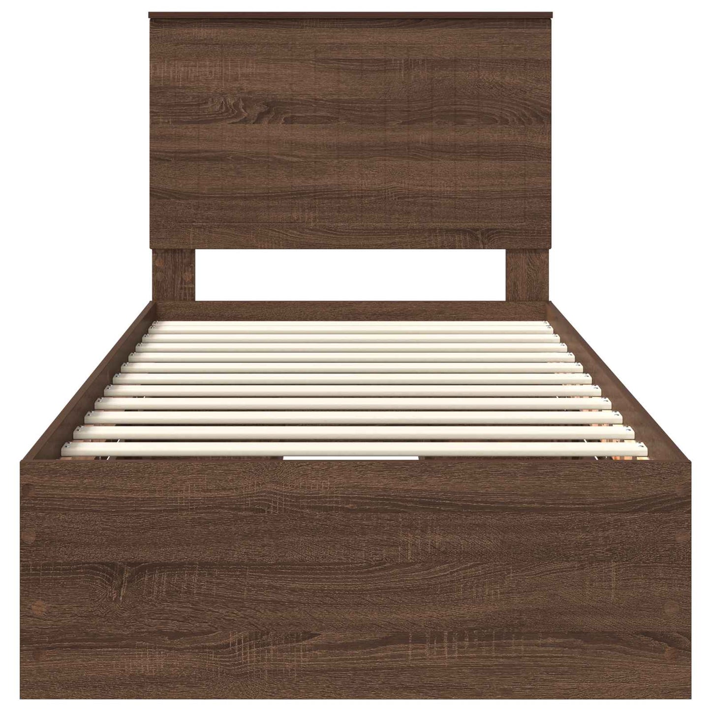 Bettrahmen Braun Eichen-Optik 90 x 200 cm Ingenieurs Holz