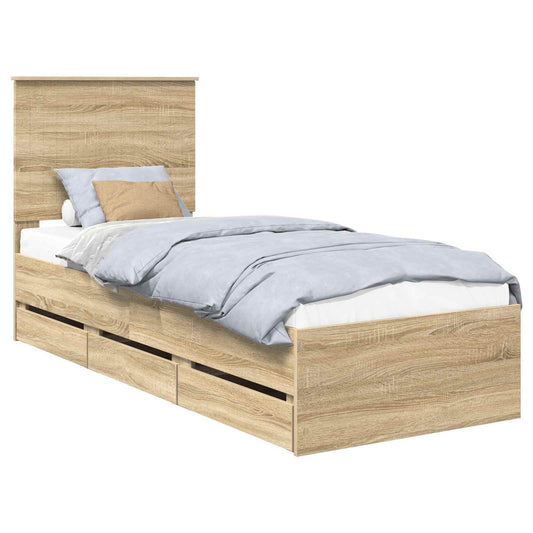 Bettrahmen Sonoma-Eiche 75 x 190 cm Ingenieurs Holz
