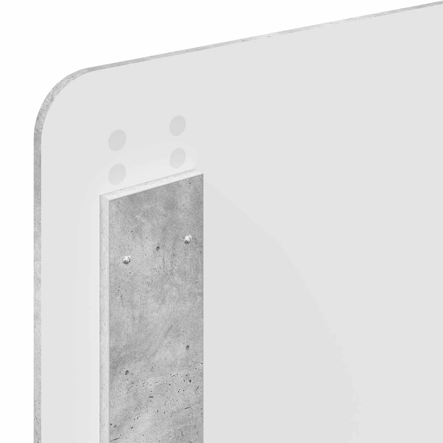 Bettrahmen Beton Grau 90 x 190 cm Massives Kiefernholz