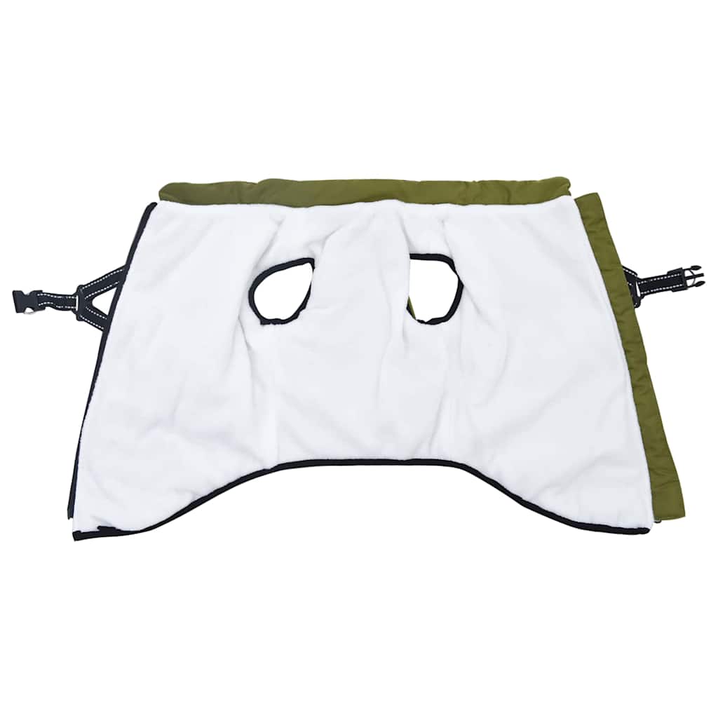 Hundemantel mit Geschirr Olivegrün 3XL Fleece und Polyester