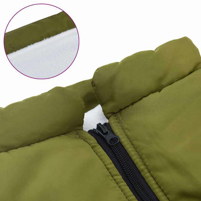 Hundemantel mit Geschirr Olivegrün 3XL Fleece und Polyester