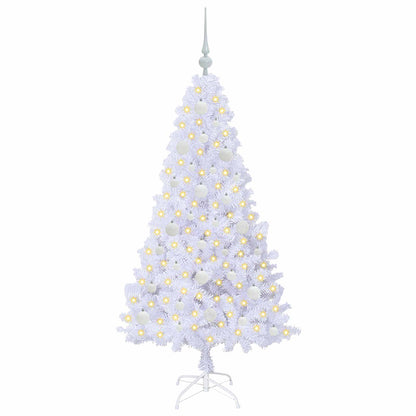 Künstlicher Weihnachtsbaum Weiß 150 cm PVC und Stahl