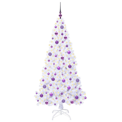 Künstlicher Weihnachtsbaum Weiß 180 cm PVC und Stahl