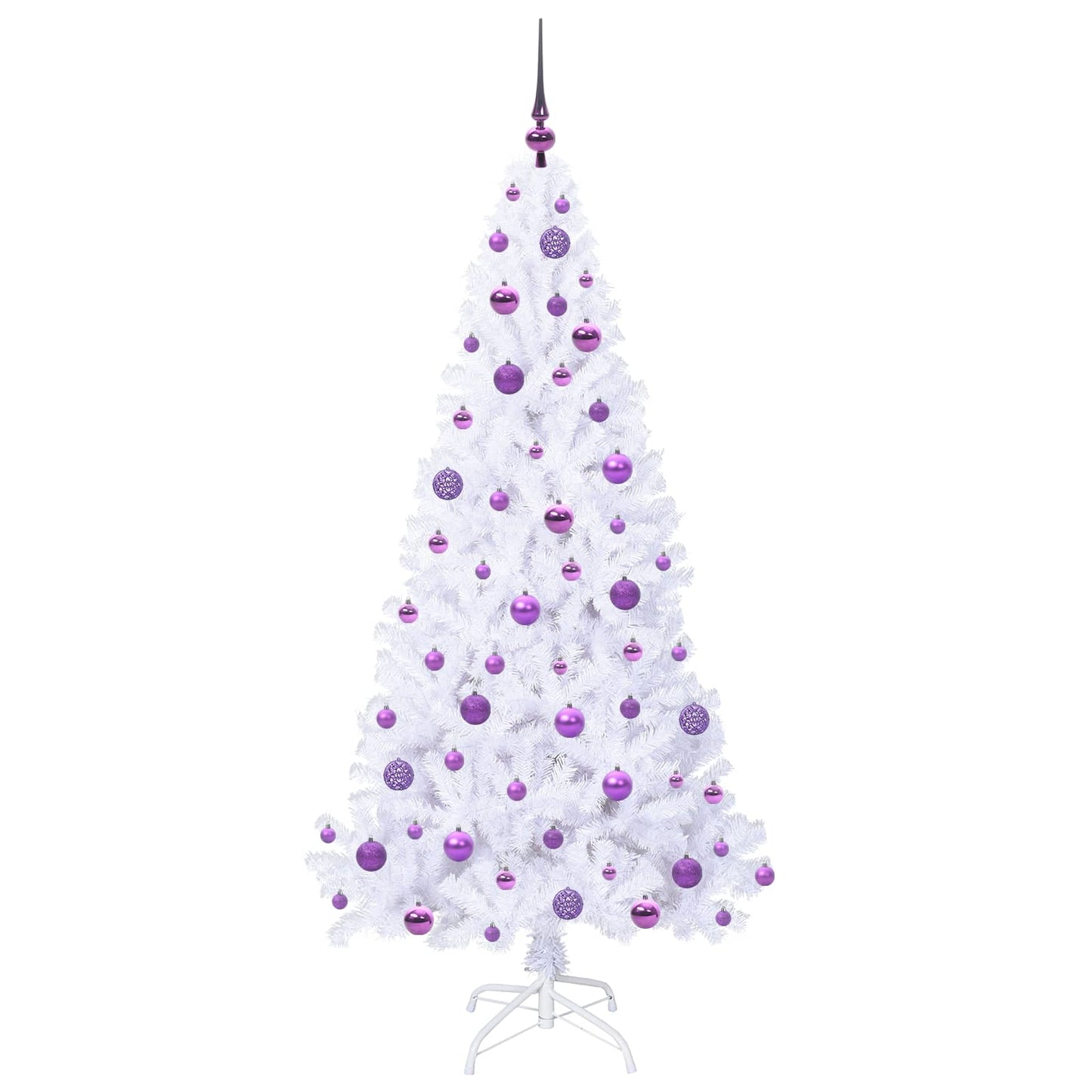 Künstlicher Weihnachtsbaum Weiß 180 cm PVC und Stahl