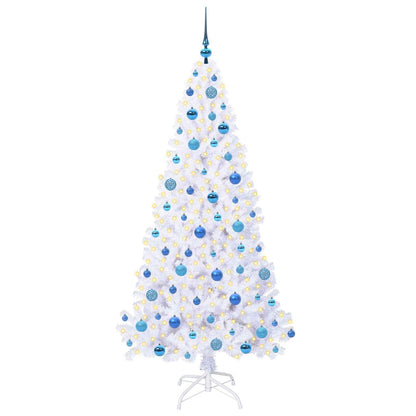 Künstlicher Weihnachtsbaum Weiß 180 cm PVC und Stahl