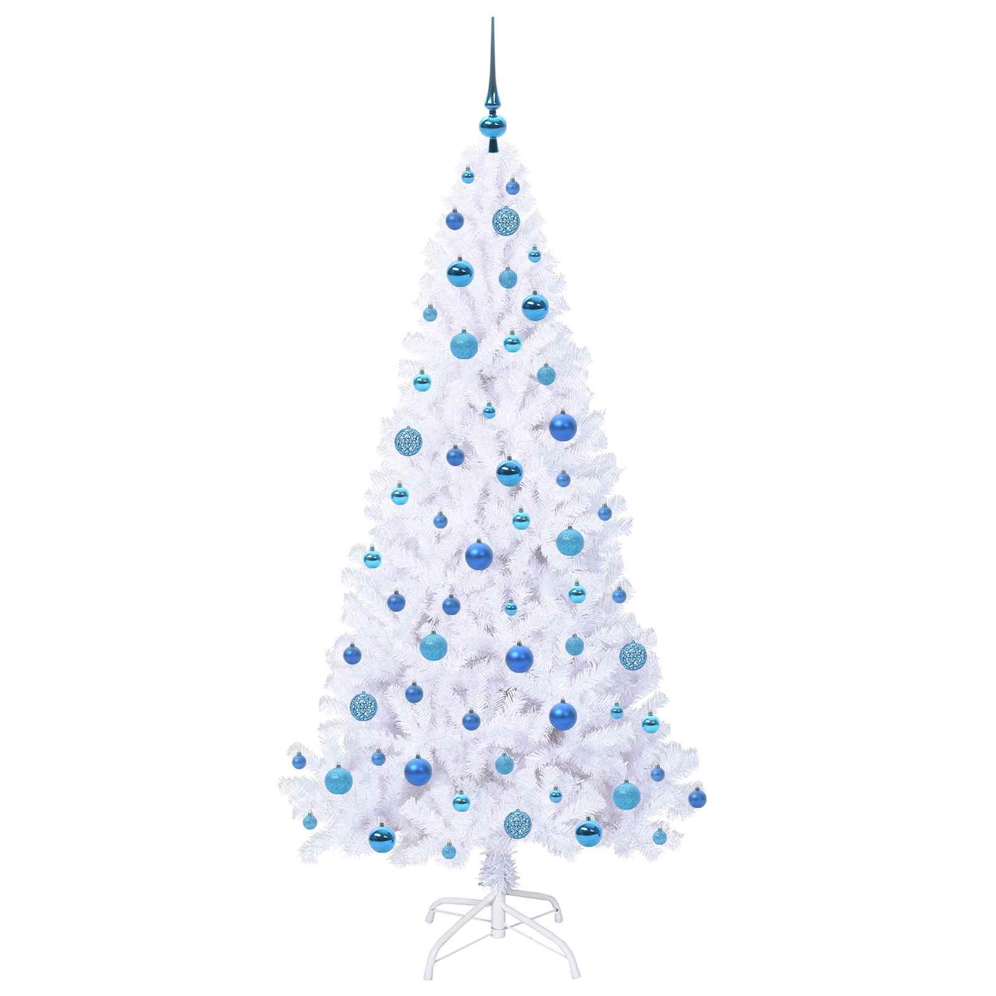 Künstlicher Weihnachtsbaum Weiß 180 cm PVC und Stahl