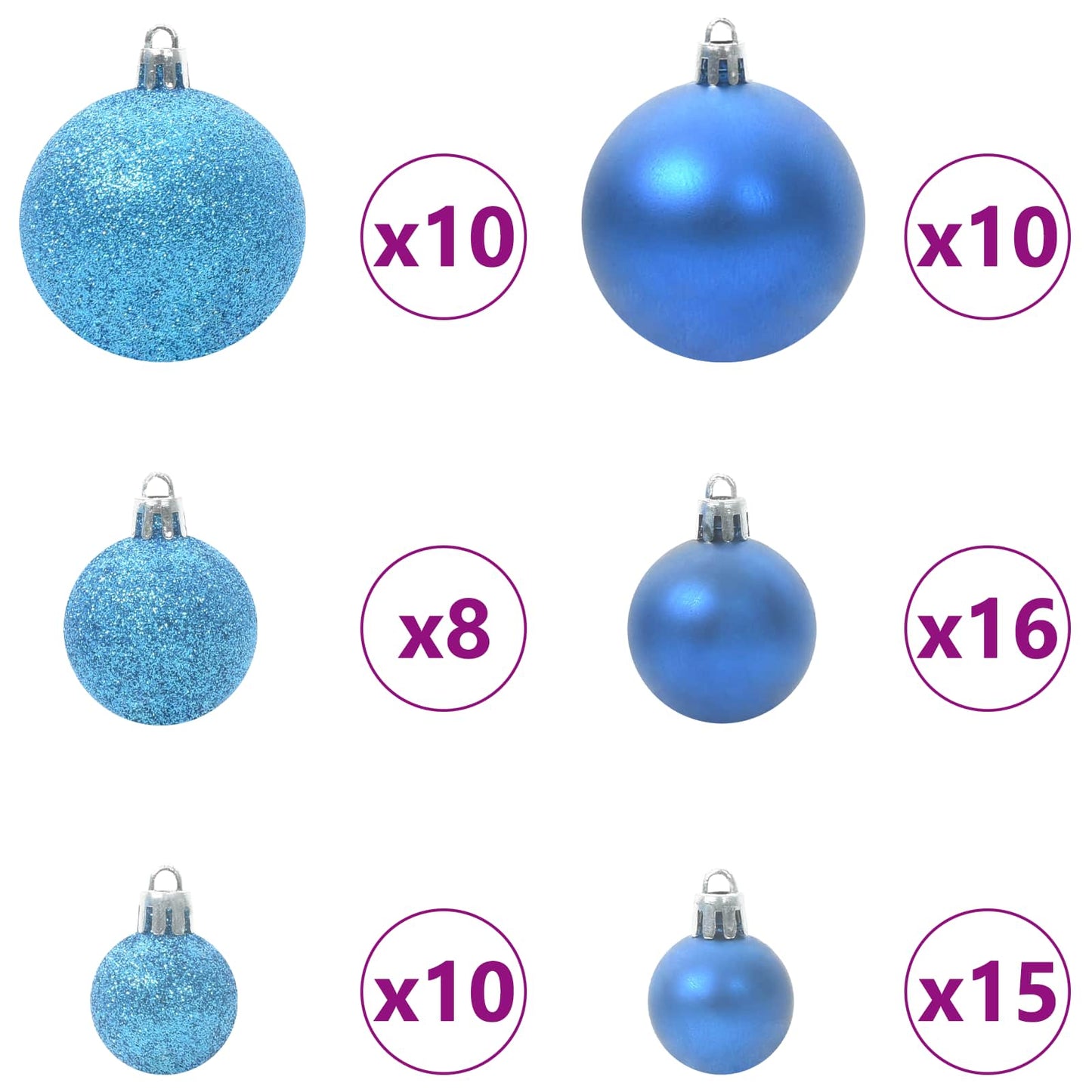 Künstlicher Weihnachtsbaum Weiß 180 cm PVC und Stahl