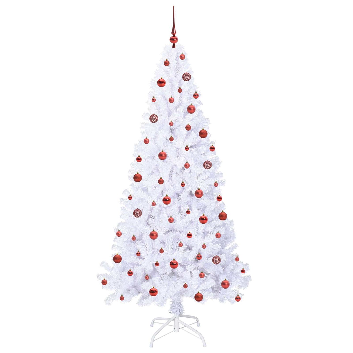 Künstlicher Weihnachtsbaum Weiß 210 cm PVC und Stahl