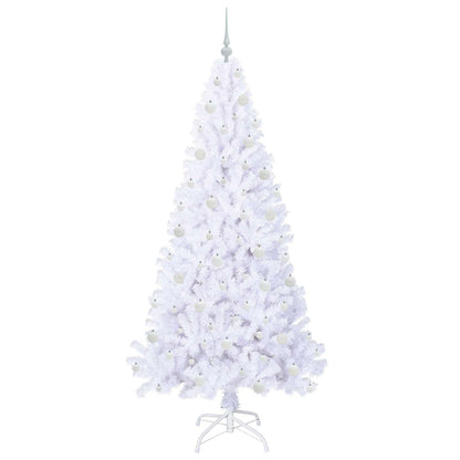 Künstlicher Weihnachtsbaum Weiß 210 cm PVC und Stahl