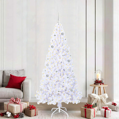 Künstlicher Weihnachtsbaum Weiß 210 cm PVC und Stahl