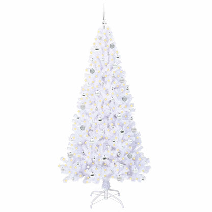 Künstlicher Weihnachtsbaum Weiß 210 cm PVC und Stahl