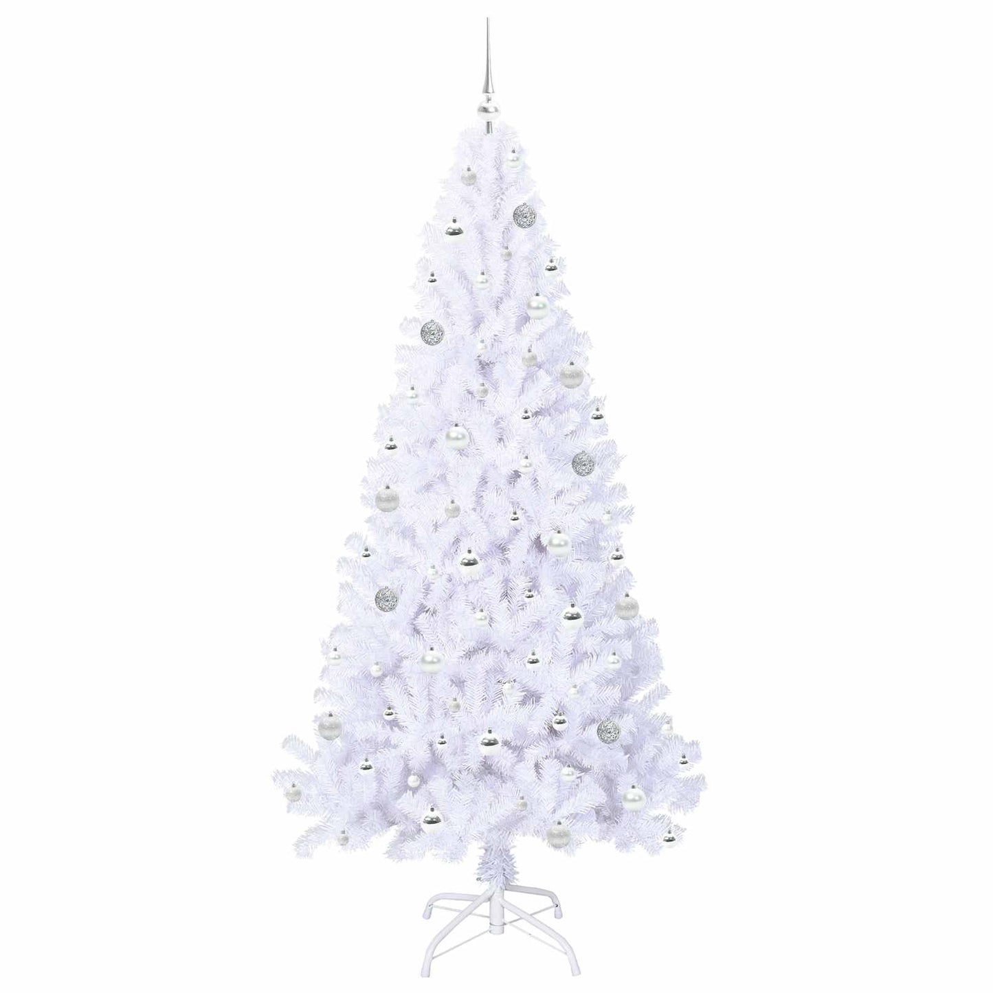 Künstlicher Weihnachtsbaum Weiß 210 cm PVC und Stahl