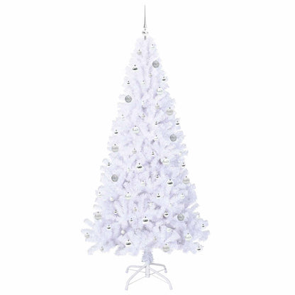 Künstlicher Weihnachtsbaum Weiß 210 cm PVC und Stahl
