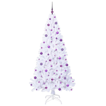 Künstlicher Weihnachtsbaum Weiß 210 cm PVC und Stahl