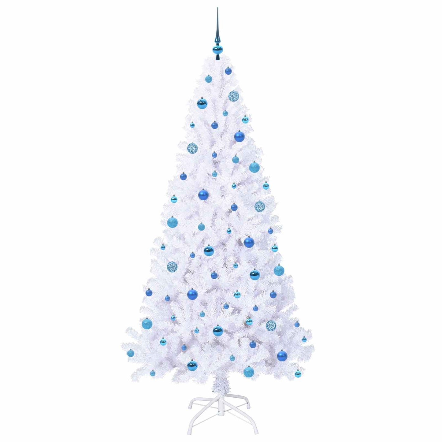 Künstlicher Weihnachtsbaum Weiß 210 cm PVC und Stahl