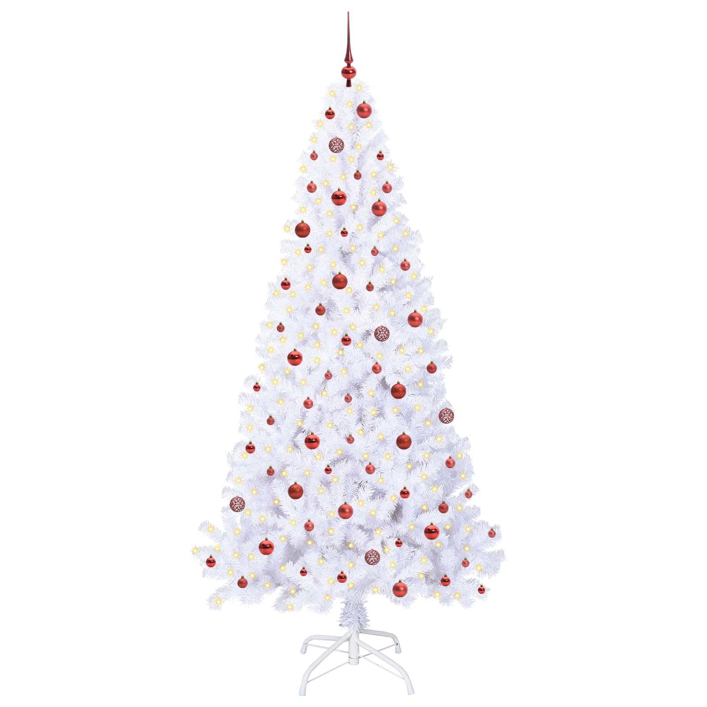 Künstlicher Weihnachtsbaum Weiß 240 cm PVC und Stahl