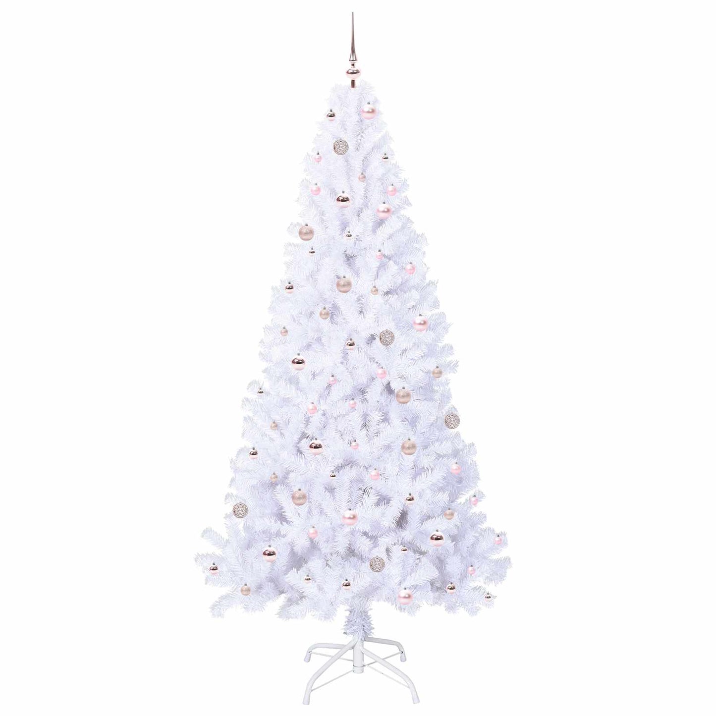 Künstlicher Weihnachtsbaum Weiß 240 cm PVC und Stahl