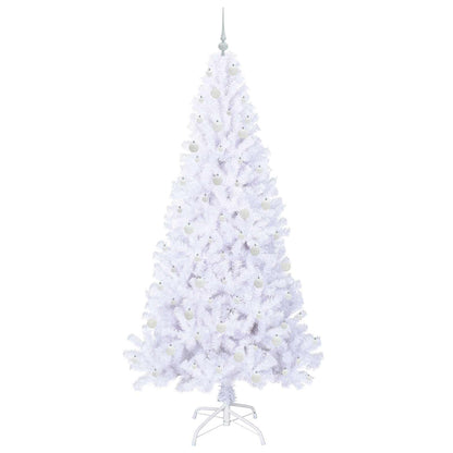 Künstlicher Weihnachtsbaum Weiß 240 cm PVC und Stahl