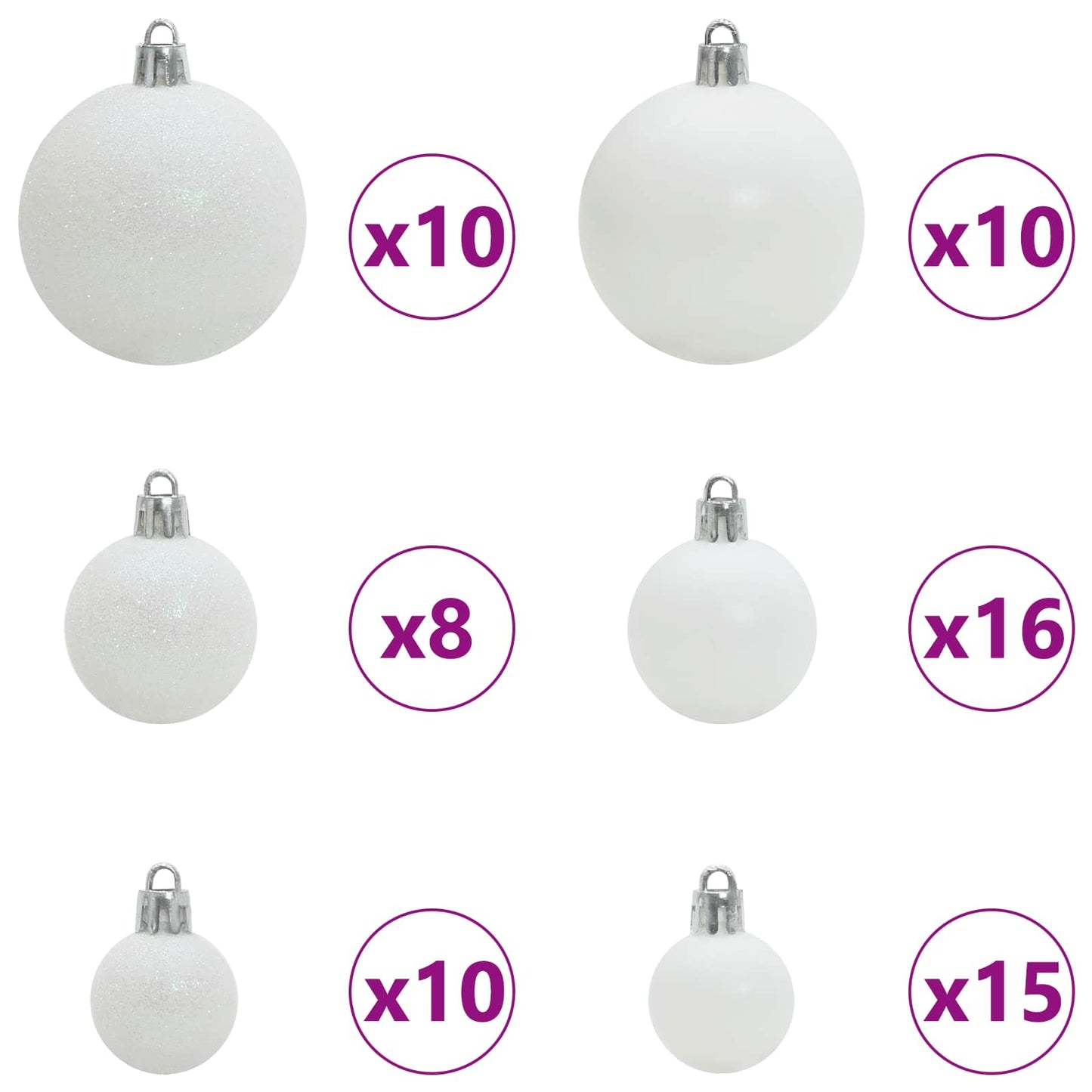 Künstlicher Weihnachtsbaum Weiß 240 cm PVC und Stahl