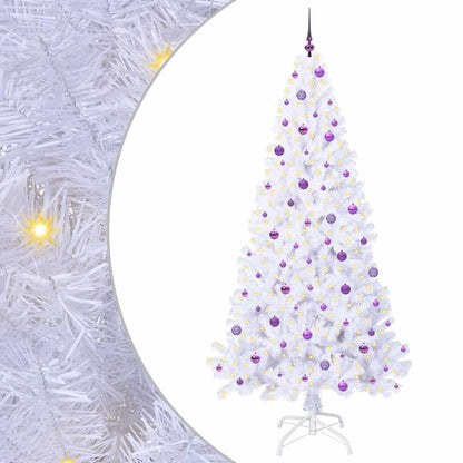 Künstlicher Weihnachtsbaum Weiß 240 cm PVC und Stahl