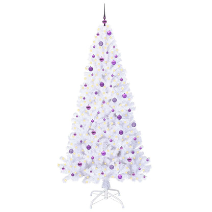 Künstlicher Weihnachtsbaum Weiß 240 cm PVC und Stahl