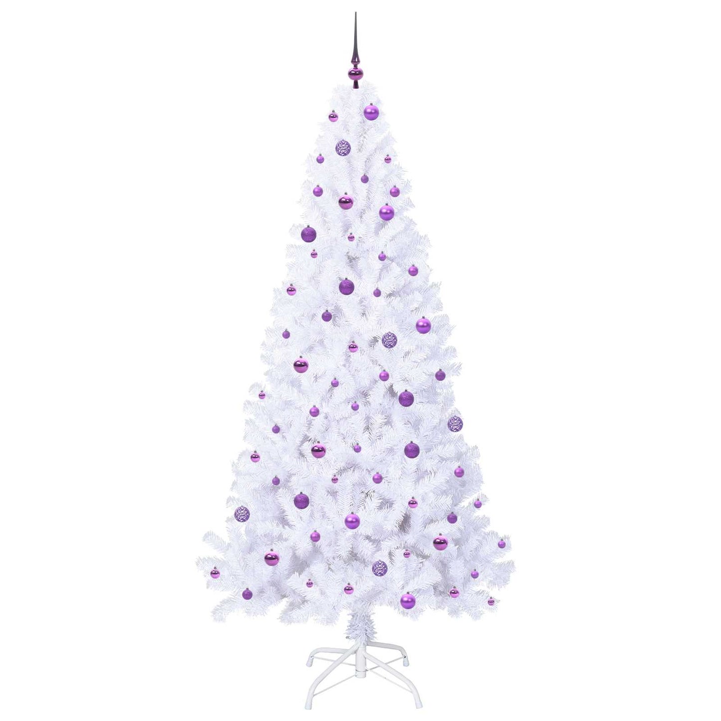 Künstlicher Weihnachtsbaum Weiß 240 cm PVC und Stahl
