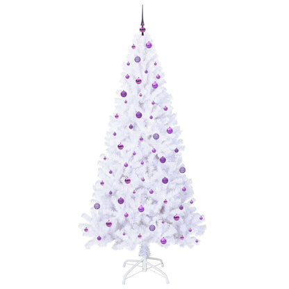 Künstlicher Weihnachtsbaum Weiß 240 cm PVC und Stahl