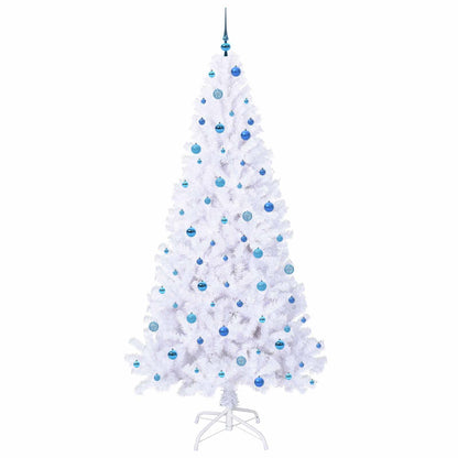 Künstlicher Weihnachtsbaum Weiß 240 cm PVC und Stahl