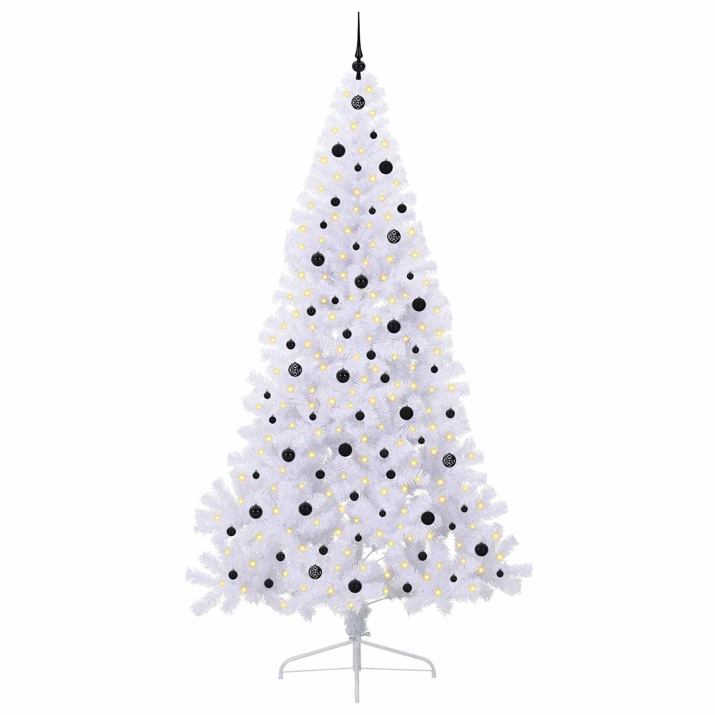 Künstlicher Weihnachtsbaum Weiß 240 cm PVC und Stahl