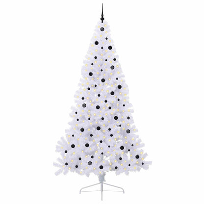 Künstlicher Weihnachtsbaum Weiß 240 cm PVC und Stahl