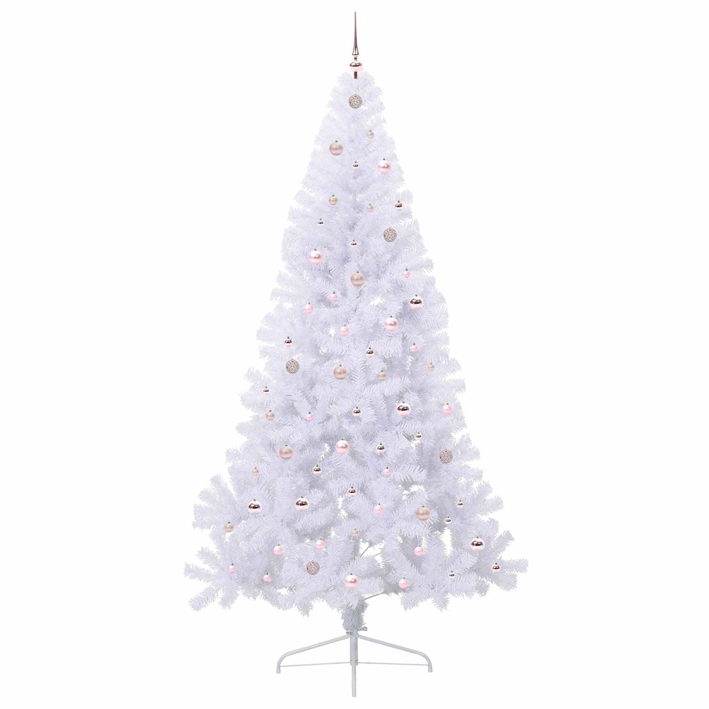 Künstlicher Weihnachtsbaum Weiß 240 cm PVC und Stahl