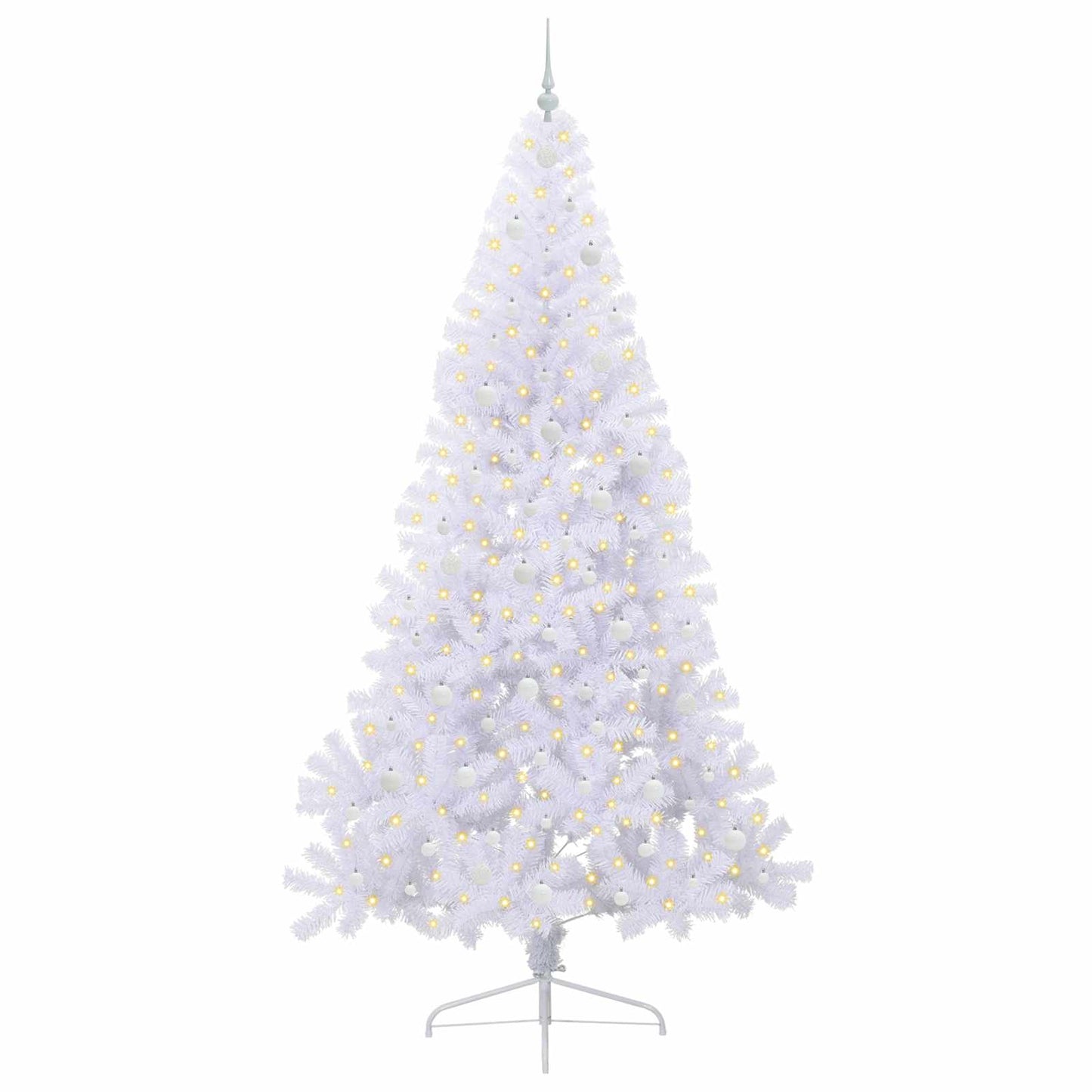 Künstlicher Weihnachtsbaum Weiß 240 cm PVC und Stahl
