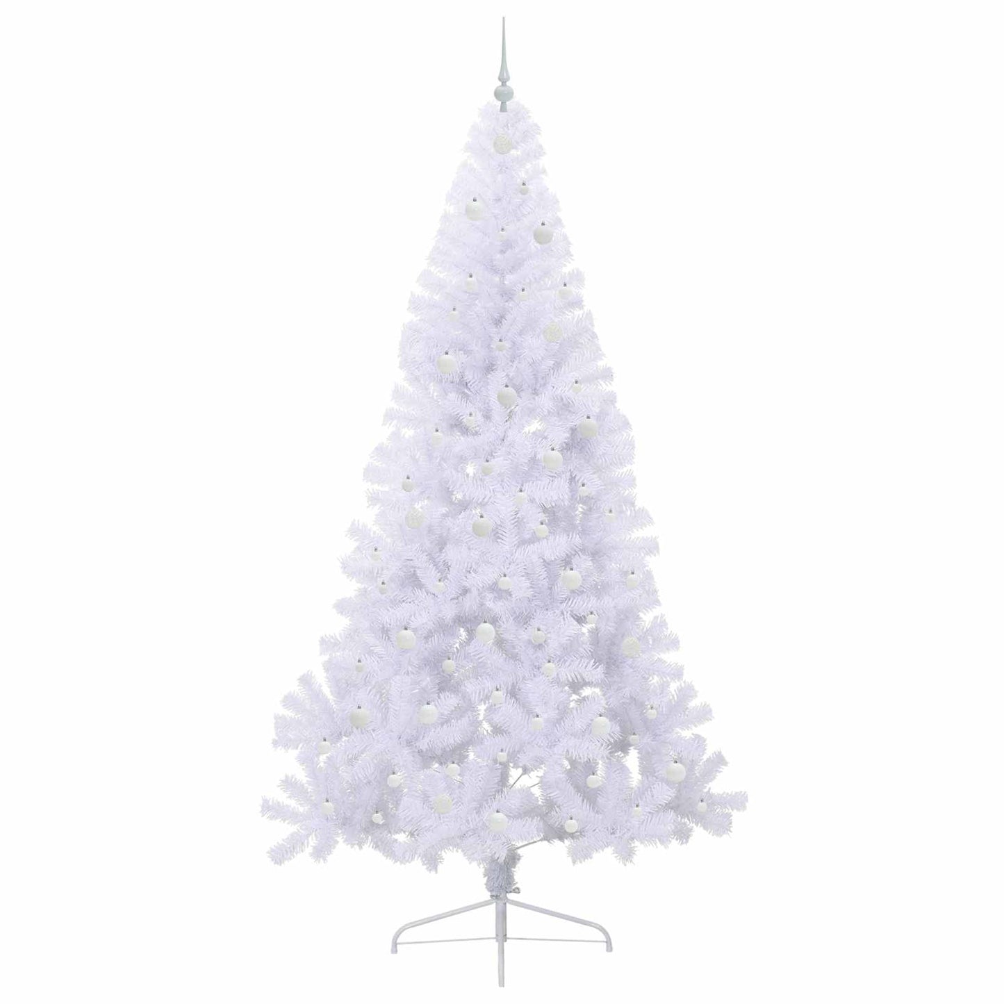Künstlicher Weihnachtsbaum Weiß 240 cm PVC und Stahl