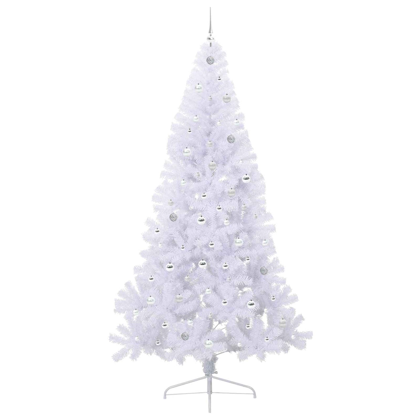 Künstlicher Weihnachtsbaum Weiß 240 cm PVC und Stahl