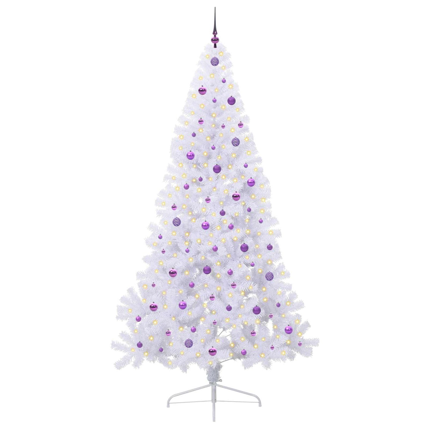 Künstlicher Weihnachtsbaum Weiß 240 cm PVC und Stahl