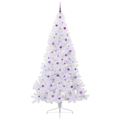 Künstlicher Weihnachtsbaum Weiß 240 cm PVC und Stahl