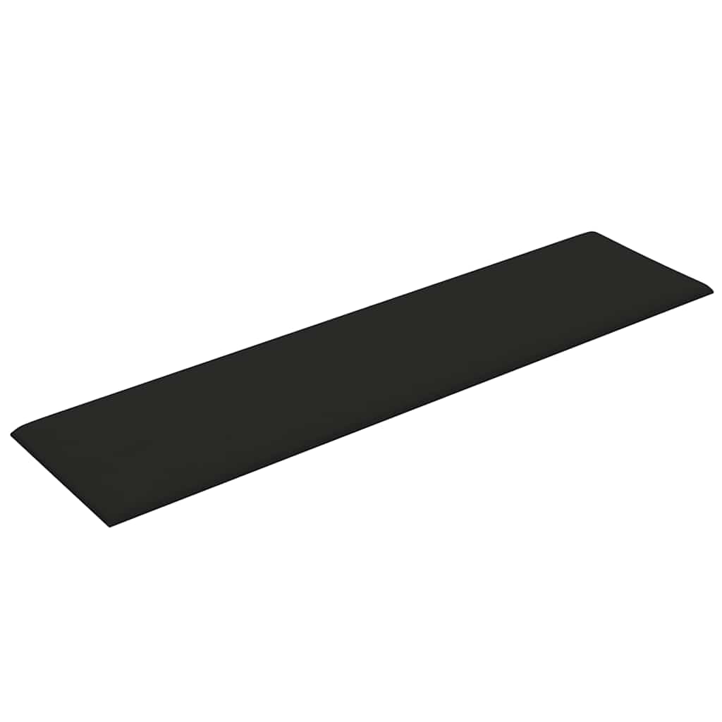Wandpaneele 12 Stk. Schwarz 60x15 cm Stoff 1,08 m²