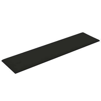 Wandpaneele 12 Stk. Schwarz 60x15 cm Stoff 1,08 m²