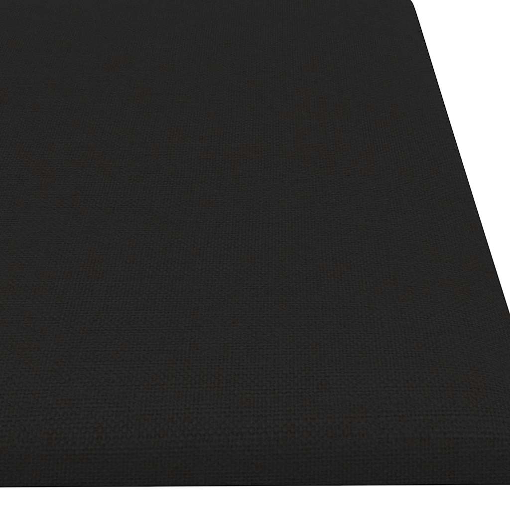 Wandpaneele 12 Stk. Schwarz 60x15 cm Stoff 1,08 m²