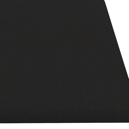 Wandpaneele 12 Stk. Schwarz 60x15 cm Stoff 1,08 m²