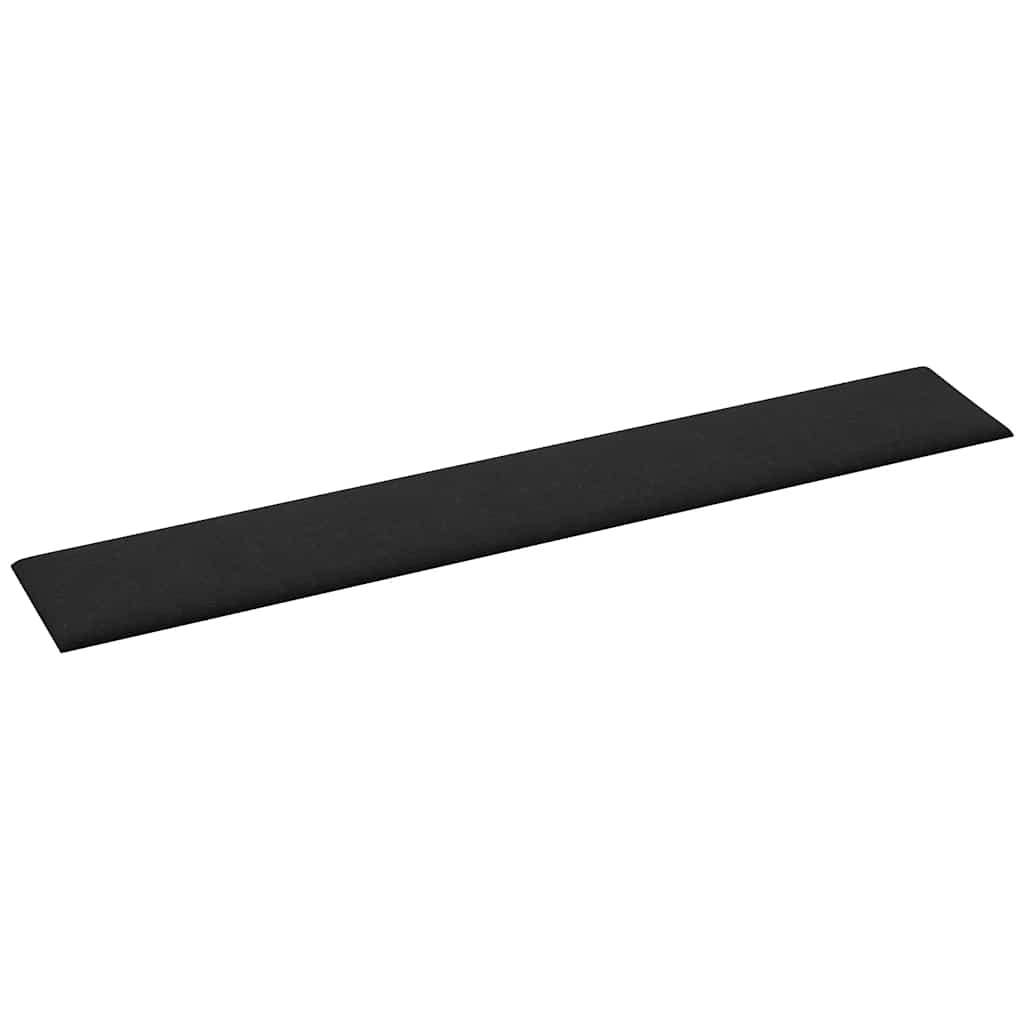 Wandpaneele 12 Stk. Schwarz 90x15 cm Stoff 1,62 m²