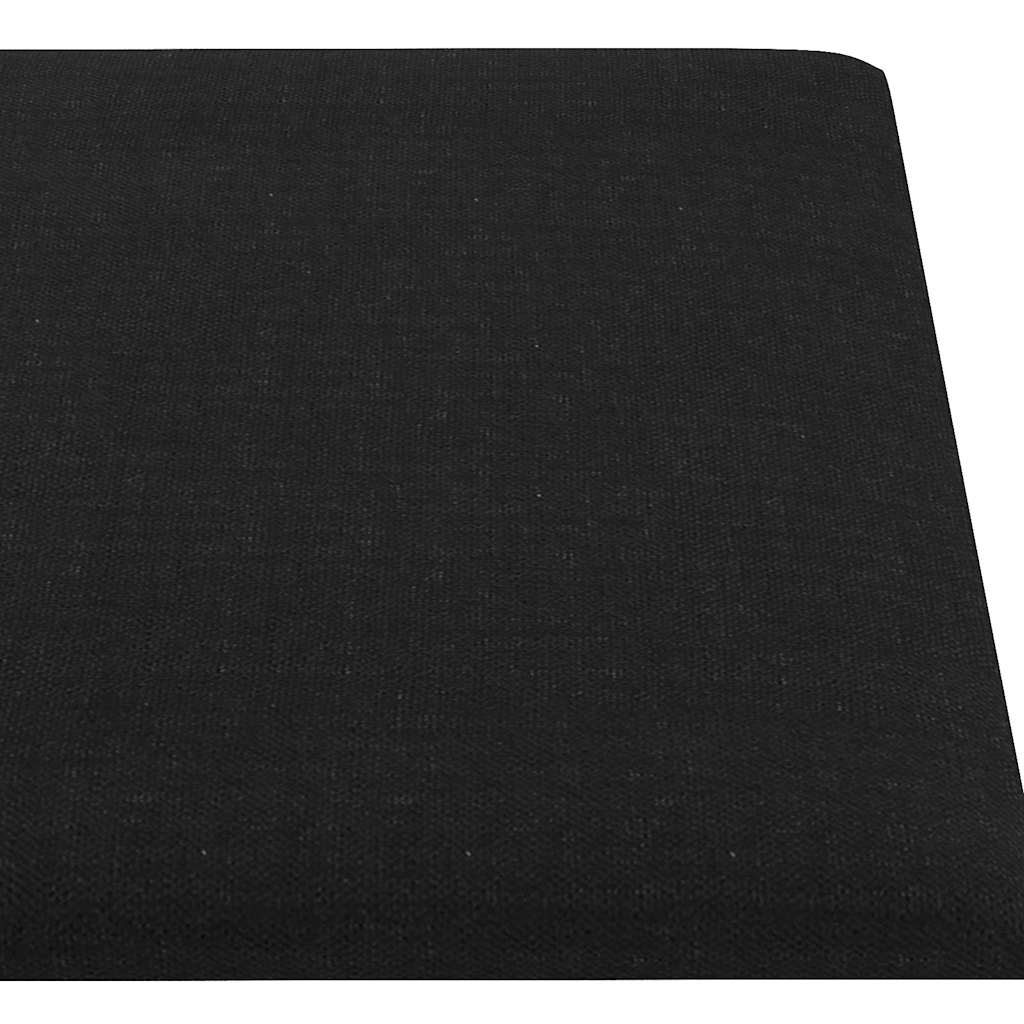 Wandpaneele 12 Stk. Schwarz 90x15 cm Stoff 1,62 m²